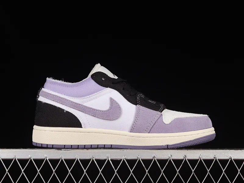 All Categories Air Jordan Jordan Series Basketball Shoes Air Jordan 1 Low Z Edition Air Jordan 1 Low AJ1 Joe 1 Mi White Purple Retro Culture Leisure Sports Shoes DZ4135-002